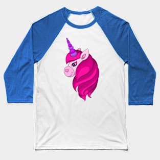 Pink Unicorn Baseball T-Shirt